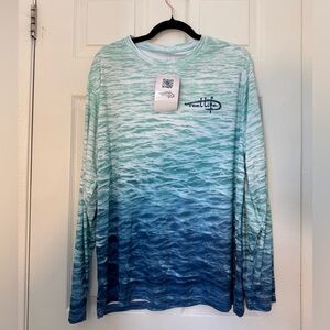 Reel Life Ocean Print Performance Shirt – L – NWT